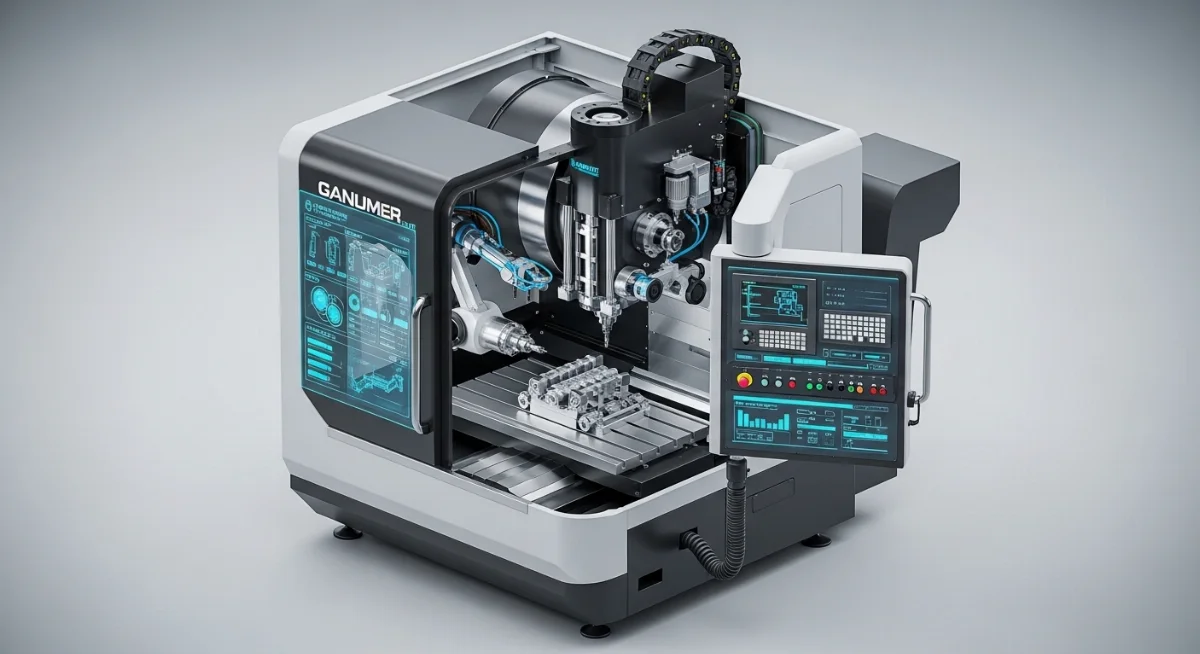 Sơ đồ cấu tạo máy CNC chi tiết bao gồm bộ điều khiển và các trục