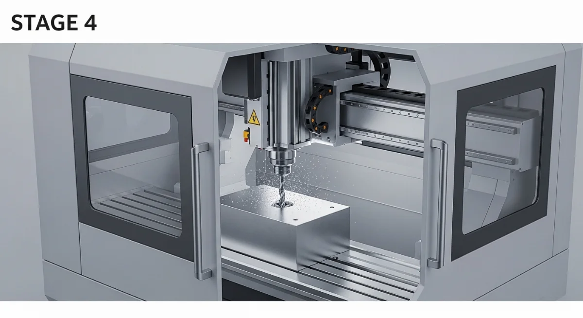 Kỹ sư thực hiện các bước thiết kế CAD CAM cho máy phay CNC trên phần mềm chuyên dụng