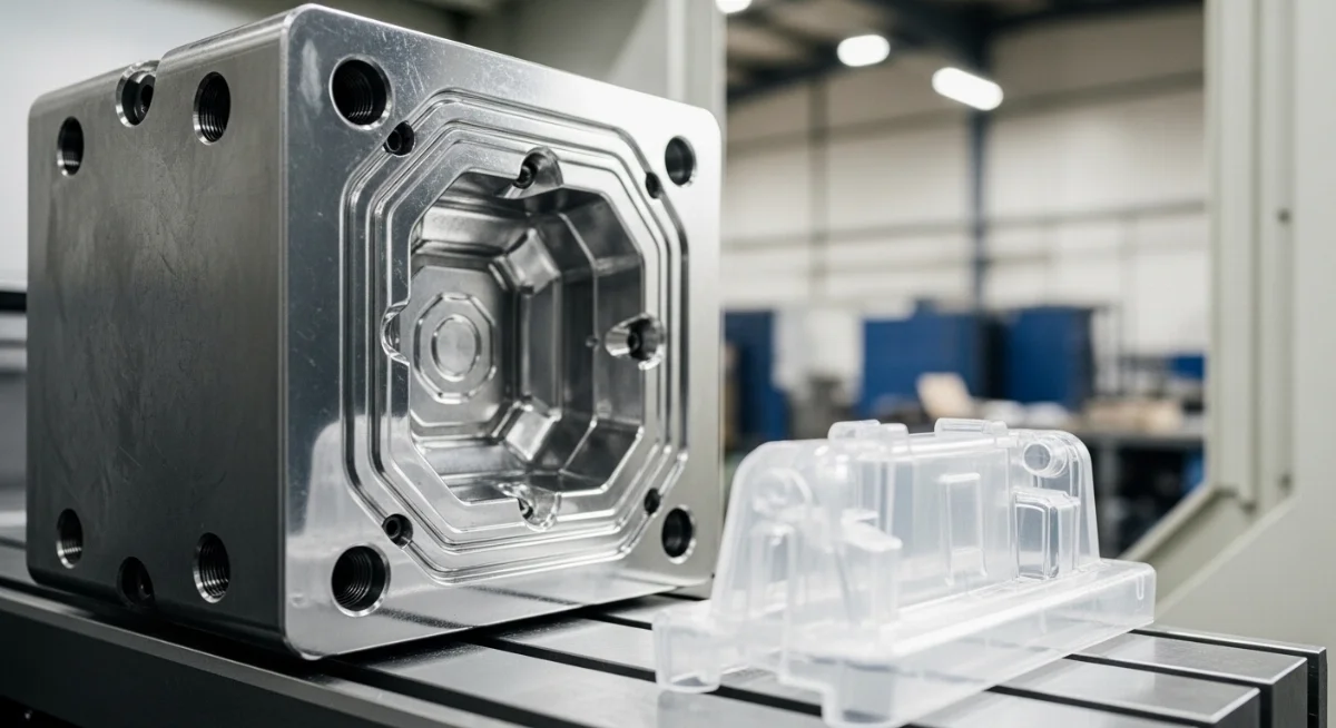 Kỹ thuật viên đang thực hiện đánh bóng khuôn mẫu chính xác cao bằng dụng cụ chuyên dụng