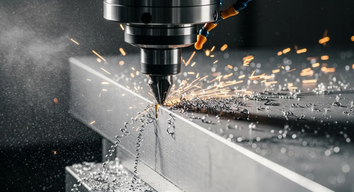 Máy phay CNC hiện đại thực hiện nguyên công phay rãnh CNC chính xác cao