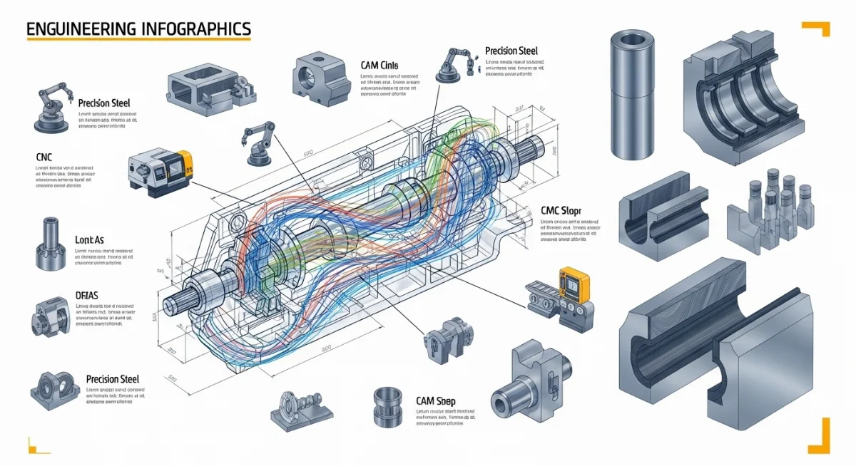 Ứng dụng của CAD/CAM trong ngành cơ khí sản xuất linh kiện máy móc chính xác