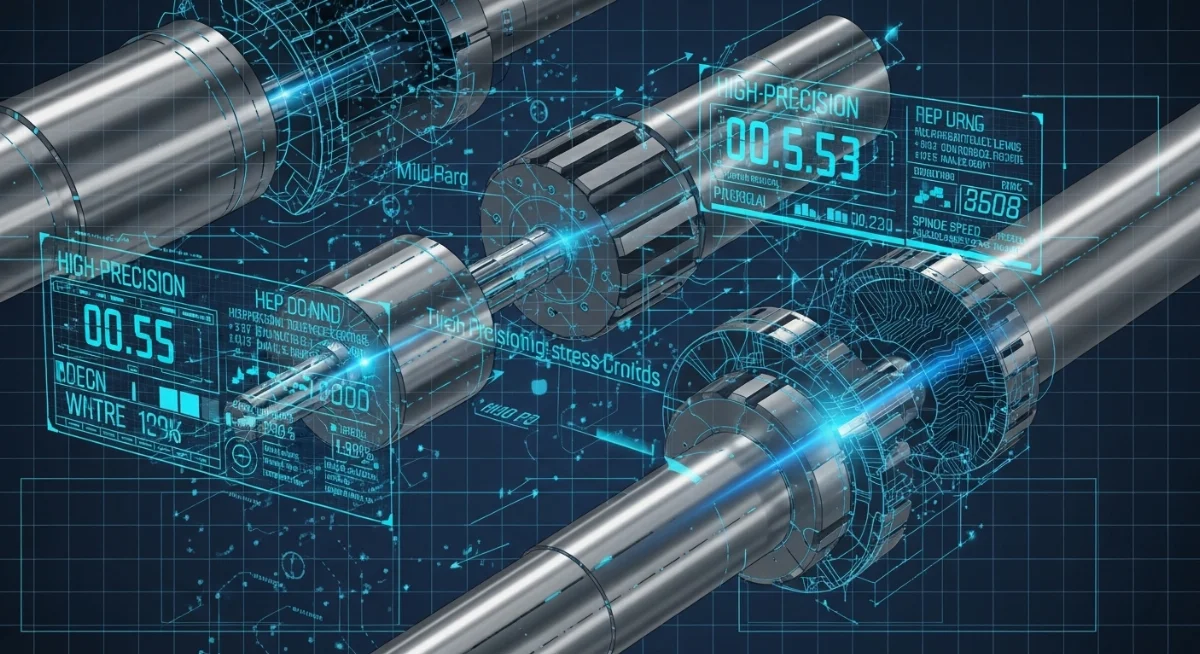 Sản phẩm trục inox hoàn thiện với độ bóng bề mặt cực cao và dung sai chuẩn 0.01mm