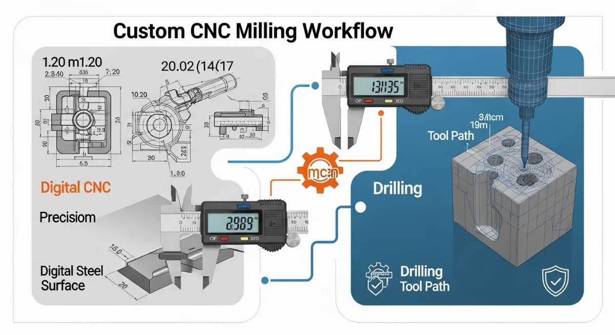 Các sản phẩm phay CNC nhôm hoàn thiện đa dạng hình dạng và kích thước