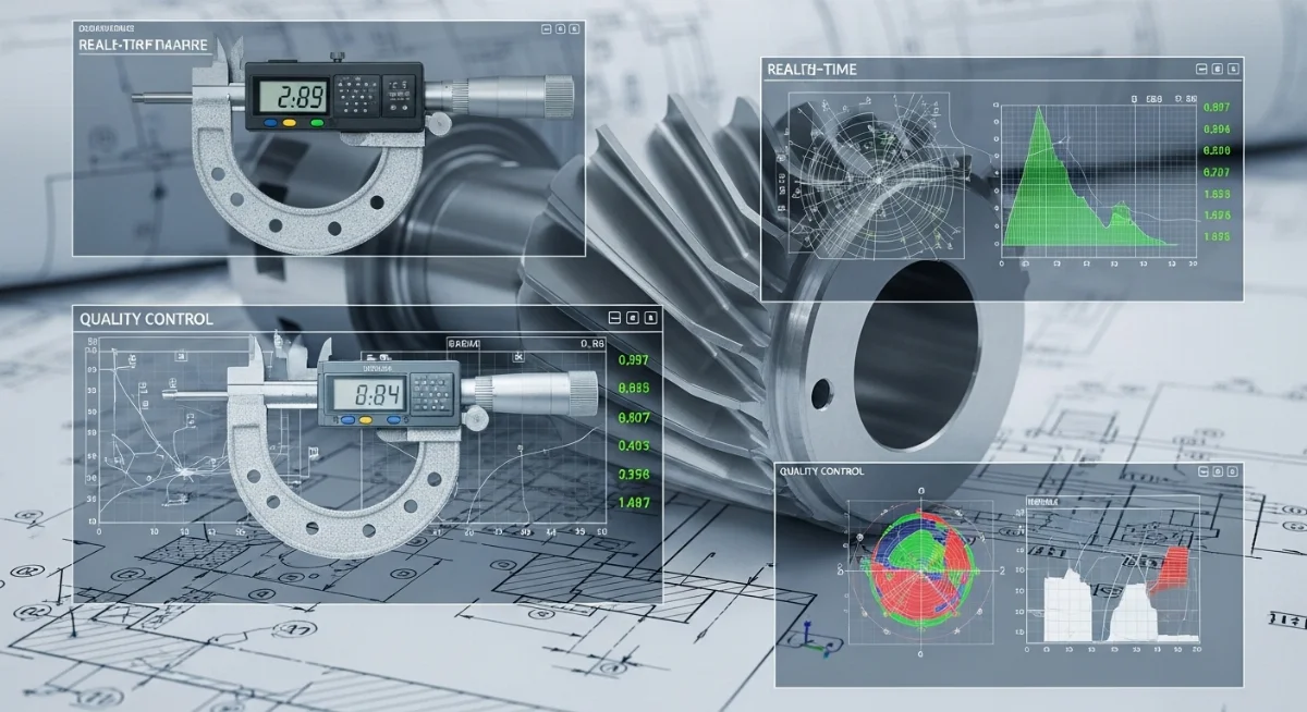 Kiểm tra kích thước linh kiện tiện CNC bằng thước cặp điện tử và máy đo chính xác