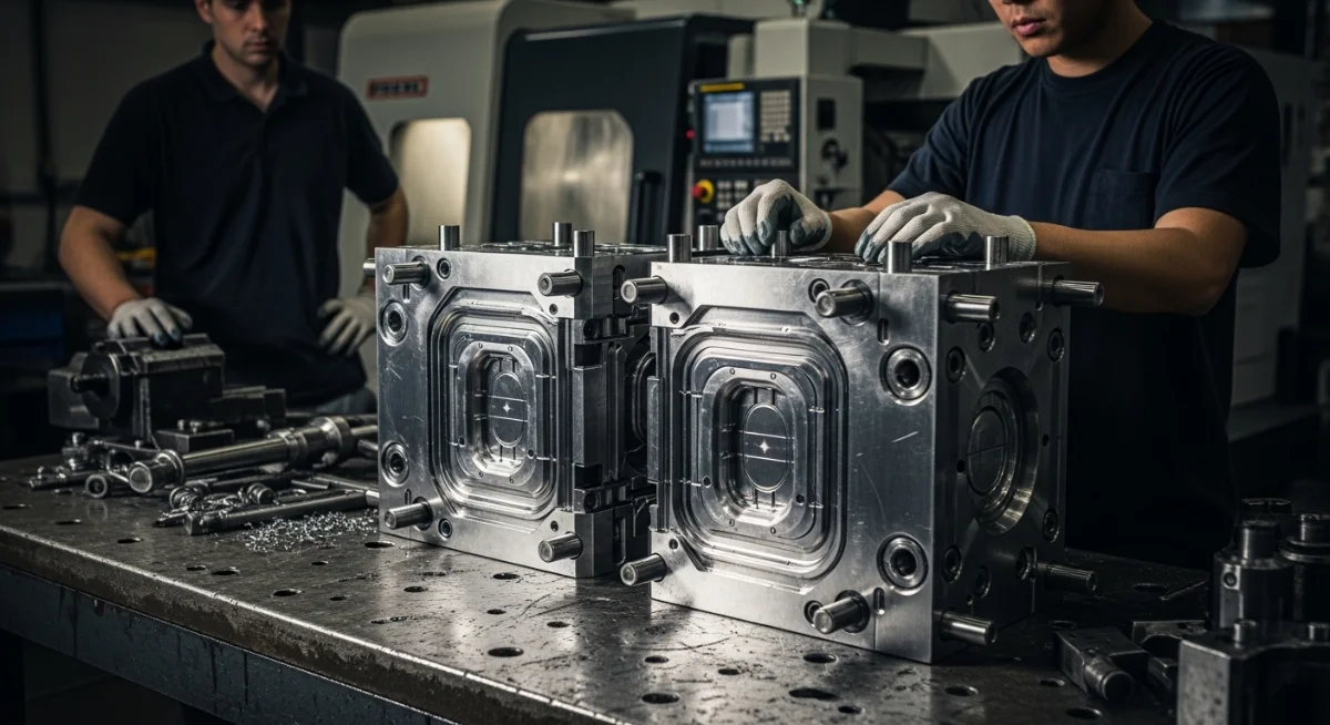 Cấu tạo chi tiết của khuôn ép nhựa 2 tấm trong công nghiệp cơ khí hiện đại