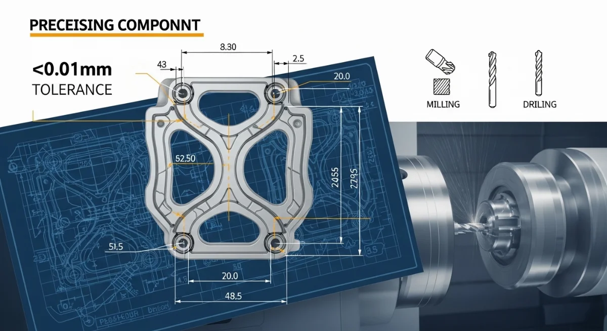 Kiểm tra kích thước chi tiết máy bằng thiết bị đo lường chính xác tại xưởng CNC