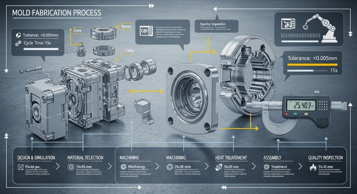 Kỹ sư thực hiện quy trình thử khuôn và kiểm tra kích thước sản phẩm nhựa bằng máy đo CMM