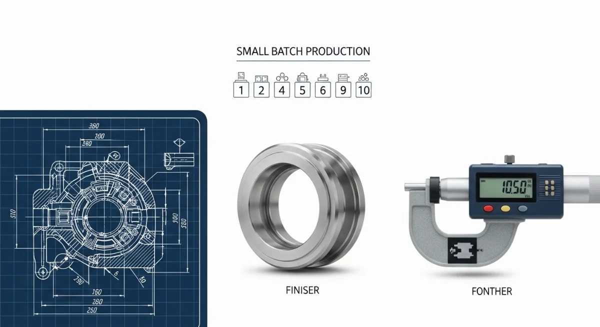 Kỹ thuật viên đang sử dụng thước cặp điện tử kiểm tra dung sai sau khi gia công cơ khí lẻ