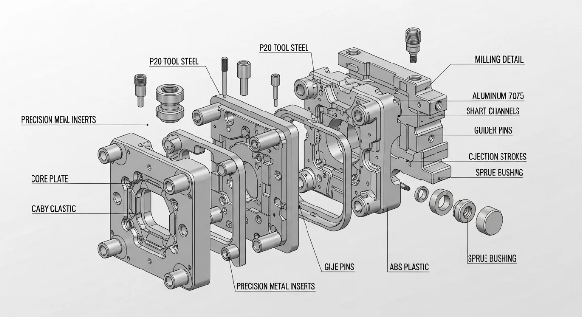 Hệ thống khuôn phụ tùng ô tô được gia công bằng công nghệ CNC đạt độ chính xác cao