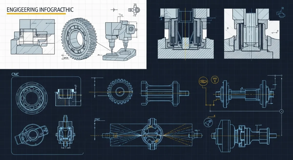 Xưởng gia công cơ khí CNC hiện đại với đội ngũ kỹ sư tay nghề cao